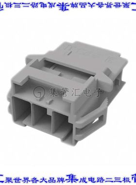5-1971772-3 矩形连接器外壳3POS插座6mm公形引脚灰色面板安装