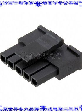 662005013322 矩形连接器外壳5POS插座3mm母形插口黑色自由悬挂