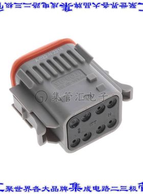 IT06-8SA-022-N 矩形连接器外壳8POS插头2排母形插口灰色自由悬挂