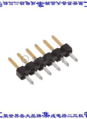 2355186-6 针座连接器6POS分离式2mm公形插针通孔直针镀金