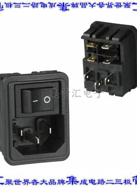 1609112-8 电源接入连接器3POS插座公插片模块IEC320-C14面板安装