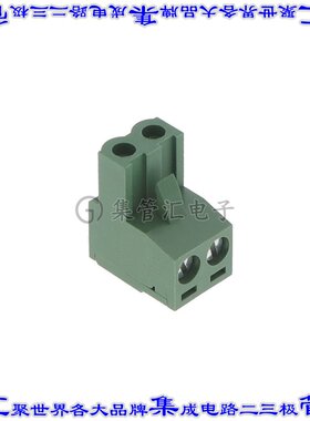 EM256502HL1 端子块连接器2POS插头母插口5.08mm绿色自由悬挂