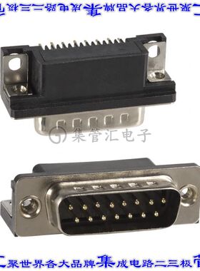 182-015-113R171 连接器15POS插头公引脚2排D-Sub面板安装通孔直