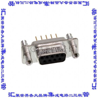 163A11489X 连接器25POS插头公引脚2排D-Sub面板安装通孔