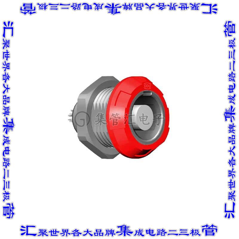 G11M07-P06LFD0-0020 圆形连接器6POS插座母插口焊杯镀金面板安装
