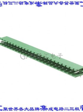 1759237 端子块连接器24POS接头公引脚带罩5.08mm绿色90DEG通孔