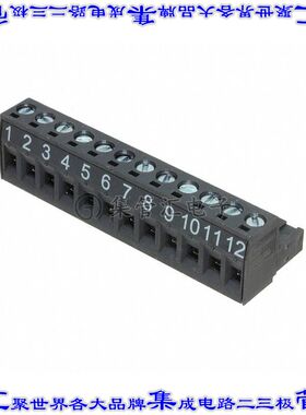 395300112 0395300112端子块连接器12POS插头母插口5.08mm黑色自
