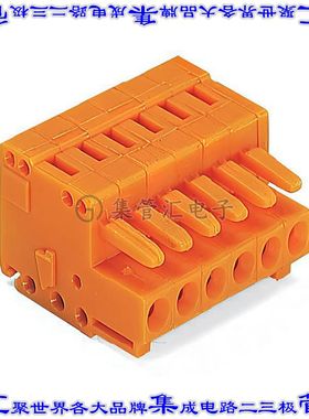 734-210 端子块连接器10POS插头母插口3.81mm橙色自由悬挂