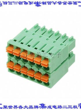 1738843 端子块连接器12POS插头母插口2排3.5mm绿色自由悬挂