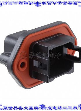 AT04-08PB-PM12 矩形连接器外壳8POS插座2排公形引脚黑色面板安装