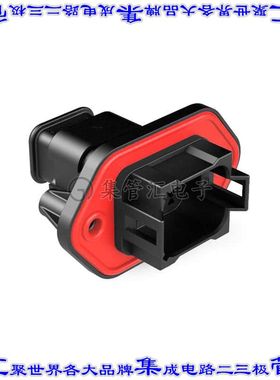 AT04-08PB-PM15 矩形连接器外壳8POS插座2排公形引脚黑色面板安装