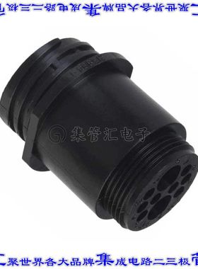213894-2 圆形连接器10(8+2电源)插座外壳用于母插口黑色自由悬挂