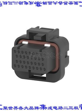 2-1437285-3 矩形连接器外壳34POS插头4排3mm母形插口黑色自由悬