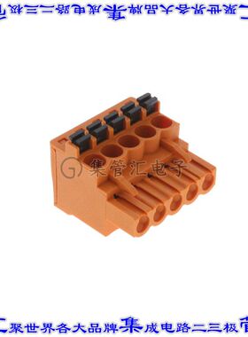 1001560000 端子块连接器5POS插头母插口5.08mm橙色自由悬挂