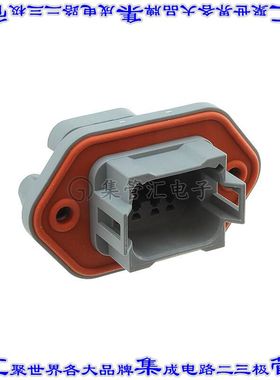 AT04-08PA-PM14 矩形连接器外壳8POS插座2排公形引脚灰色面板安装