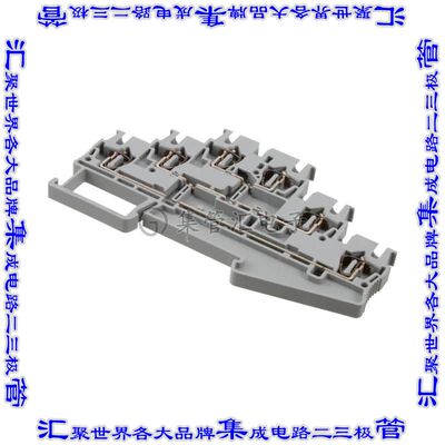 3036042 端子块连接器6POS馈通式3排5.2mm灰色12-28AWG