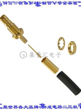 142191-75 同轴连接器SMB插孔公引脚压接75欧姆面板安装