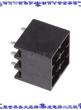 NR06110000G0G 端子块连接器6POS接头公引脚带罩2排3.5mm黑色垂直