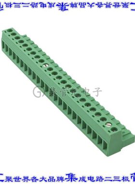 1757239 端子块连接器24POS插头母插口5.08mm绿色自由悬挂
