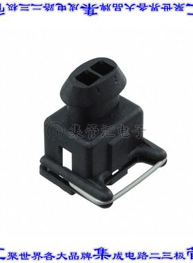 828657-3 矩形连接器外壳2POS插座5mm母形插口黑色自由悬挂