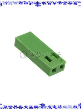 925366-2 矩形连接器外壳2POS插座2.54mm母形插口绿色自由悬挂