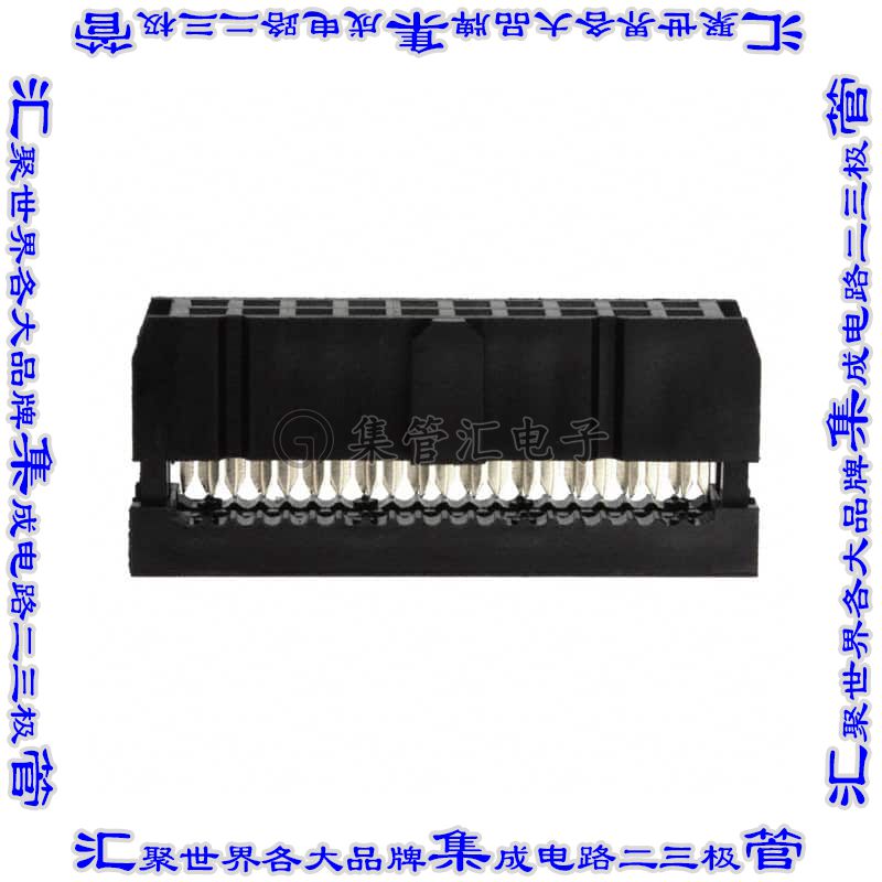 SFH210-PPPC-D10-ID-BK 矩形连接器20POS接头2排2.54mm母插口黑色