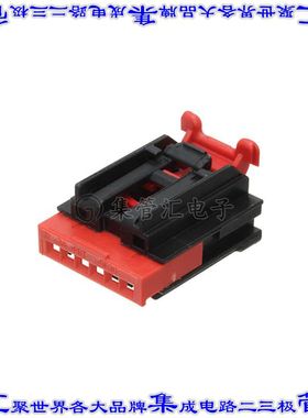 1456985-4 矩形连接器外壳6POS插座2.54mm母形插口黑色自由悬挂