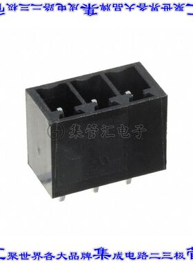 395111003 0395111003端子块连接器3POS接头公引脚带罩3.81mm黑色