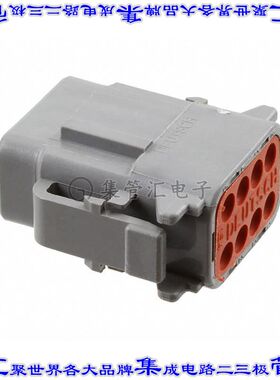 DTM06-08SA 矩形连接器外壳8POS插头2排母形插口灰色自由悬挂