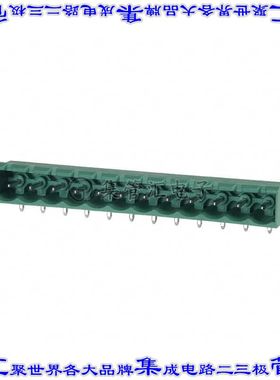 1757349 端子块连接器12POS接头公引脚带罩5.08mm绿色90DEG通孔