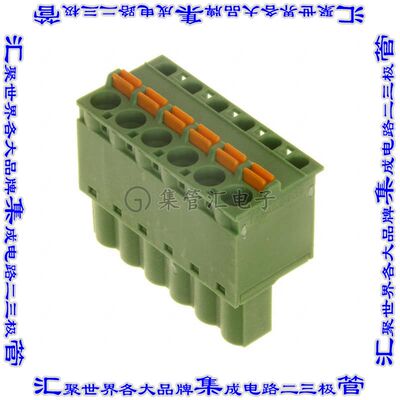 1873090 端子块连接器6POS插头母插口5.08mm绿色自由悬挂