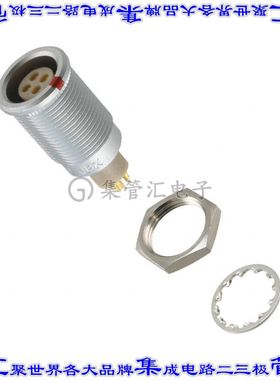 JBXER0G04FSSDSR 圆形连接器4POS插座母插口焊杯镀金面板安装