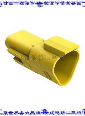 AT04-3P-YEL 矩形连接器外壳3POS插座2排公形引脚黄色自由悬挂