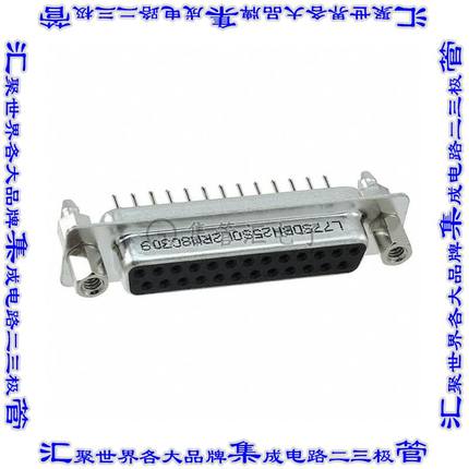 L77SDBH25SOL2RM8C309 连接器25POS插座母插口2排D-Sub通孔