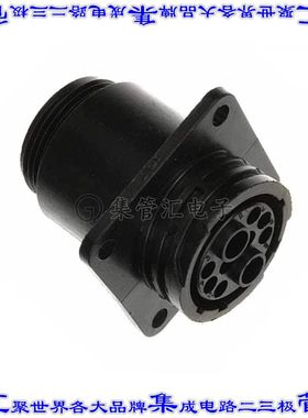 213893-2 圆形连接器10(8+2电源)插座外壳用于母插口黑色面板安装
