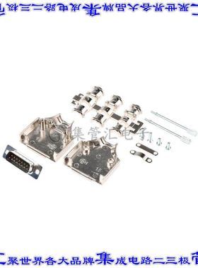 MHDM15-DB15P-K 连接器15POS后壳180度屏蔽银