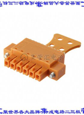 1235980000 端子块连接器6POS插头母插口3.81mm橙色自由悬挂