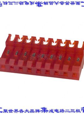 3-640601-9 矩形连接器9POS插座3.96mm母插口红色IDC锡自由悬挂