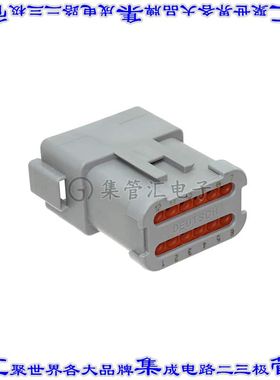DT04-12PA-E003 矩形连接器外壳12POS插座2排公形引脚灰色自由悬