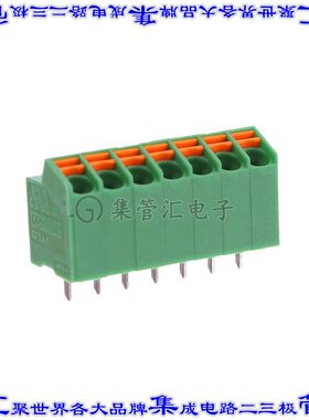 1752159 线对板连接器7POS接线端子3.5mm通孔25角度带板