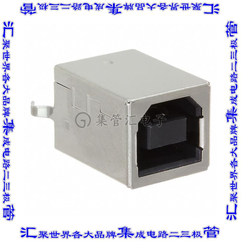USB-B-S-F-B-VT 连接器USB-B插座4POS USB 2.0通孔