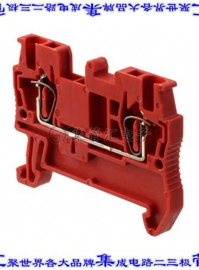 3037038 端子块连接器2POS馈通式4.2mm红色14-26AWG