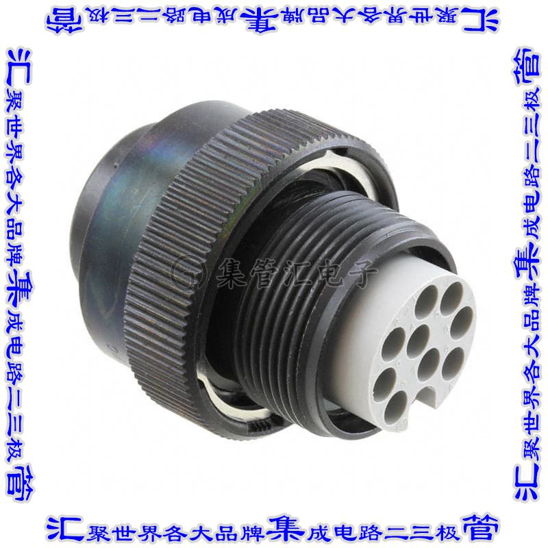 JL05-6A18-1PC-F0-R 圆形连接器10(9+PE)插头外壳用于公插针黑色