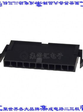 1-1445048-1 矩形连接器外壳11POS插头3mm公形引脚黑色面板安装