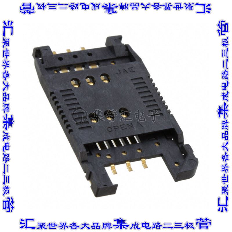 SF7W006S1BE1000 接插件连接器CONN SIM CARD HINGED TYPE R/A