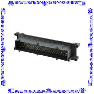 1-963484-1 针座连接器70POS插头3排5mm公形插针通孔直角锡