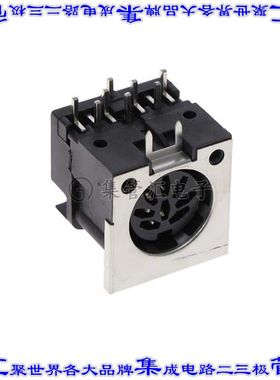 62PC8FS 圆形连接器8POS插座母插口焊接锡通孔直角