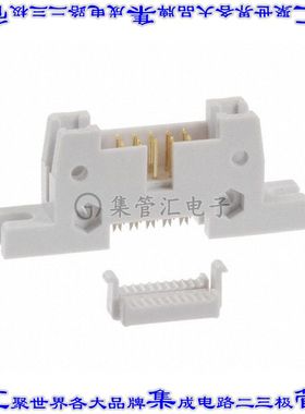 AWH 10G-E202-IDC 矩形连接器10POS接头2排2.54mm公引脚灰色IDC镀