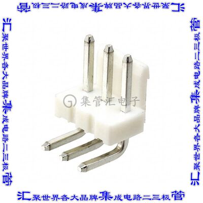 647676-3 针座连接器3POS接头3.96mm公形插针通孔直角锡