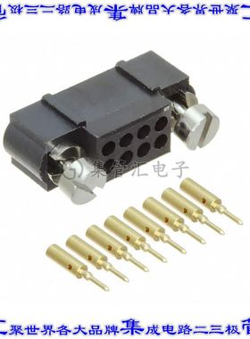 M80-5620805 矩形连接器8POS接头2排2mm公引脚黑色压接镀金自由悬
